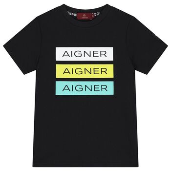 Boys Black Logo T-Shirt
