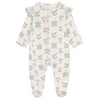 Baby Girls Pink & White Carousel & Hot Air Balloon Babygrow, 2, hi-res