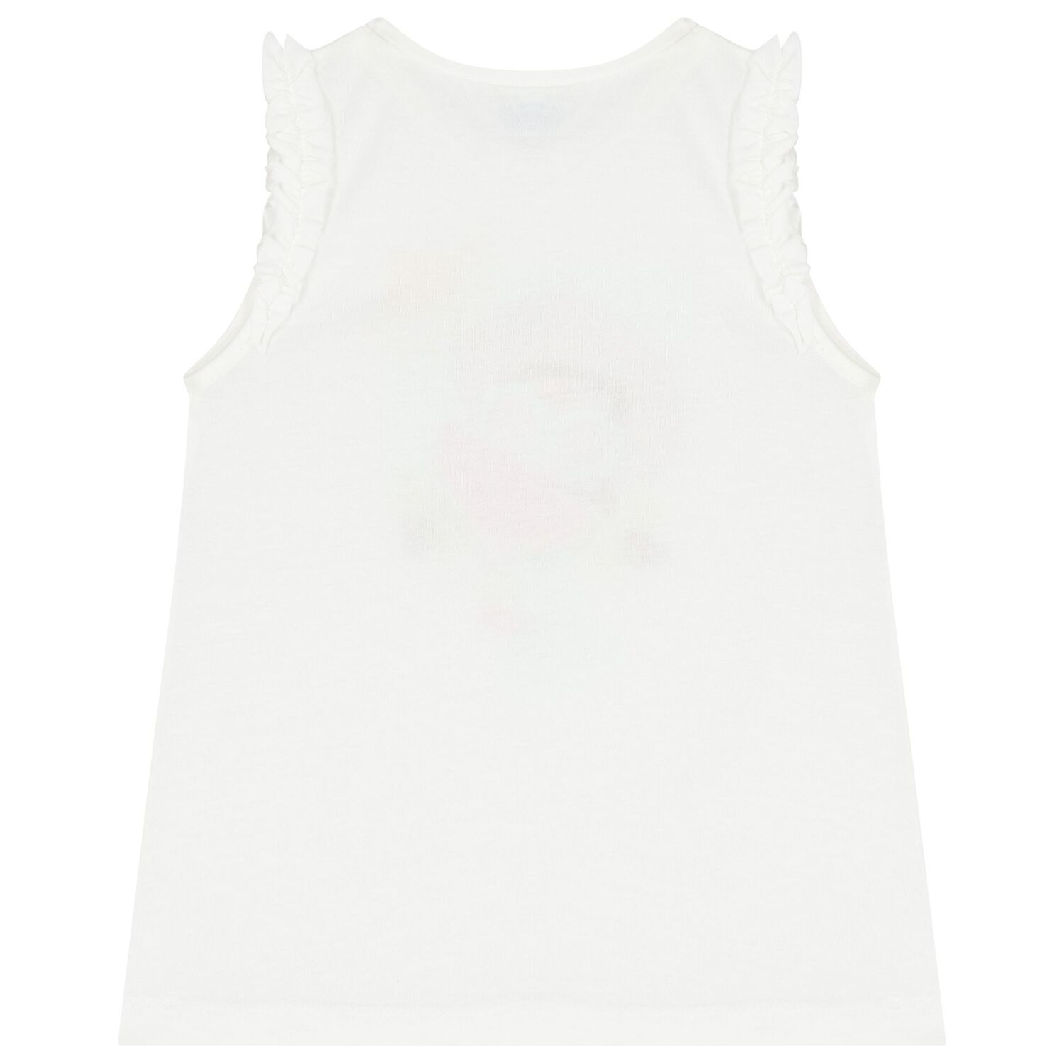 Girls White Cotton Graphic Print Top, 1, hi-res image number null