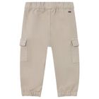 Younger Boys Beige Cargo Joggers, 2, hi-res