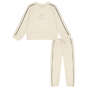 Girls Ivory Logo Tracksuit