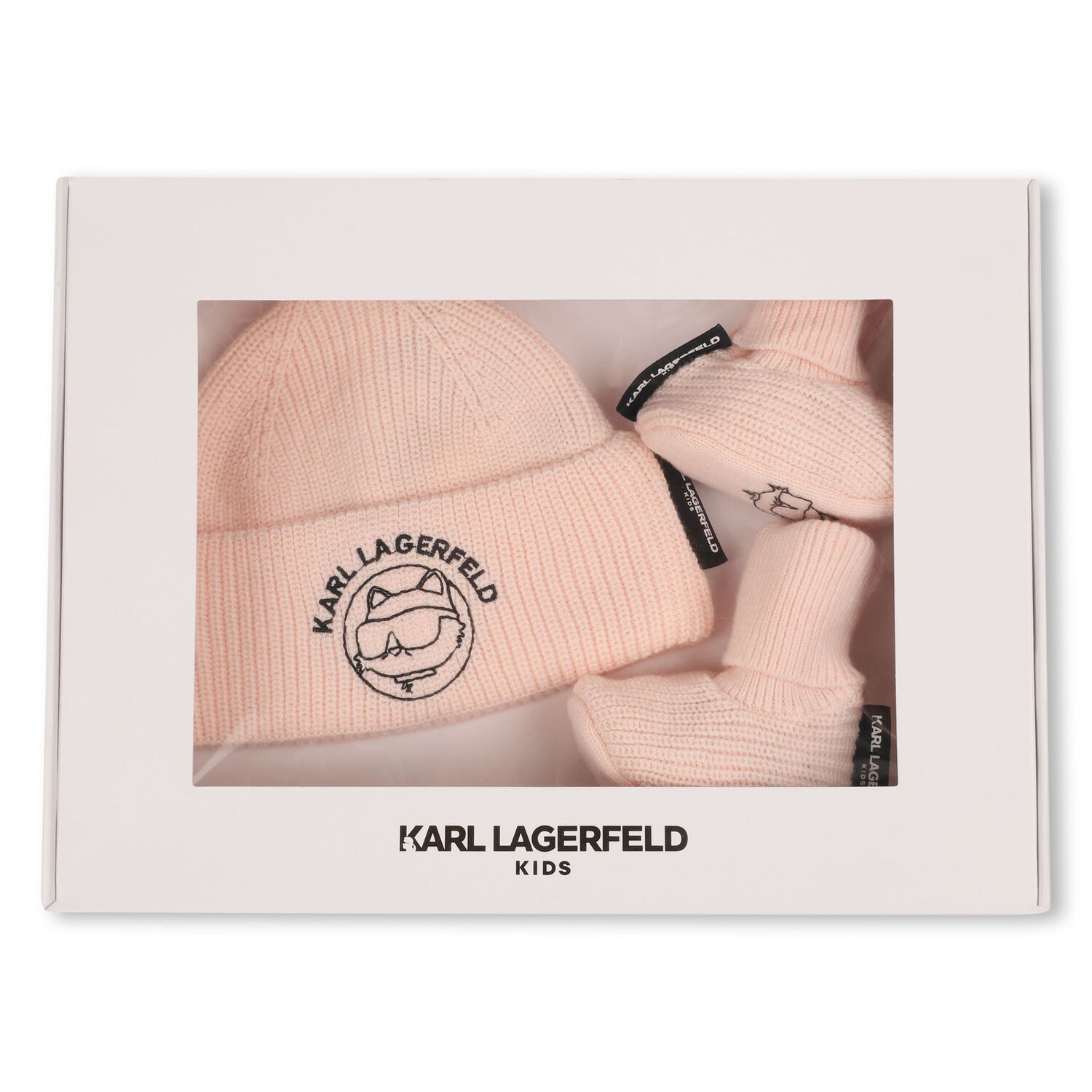 Baby Girls Pink Hat & Bootie Choupette Gift Set, 1, hi-res