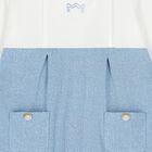 Baby Boys White & Blue Babygrow, 1, hi-res