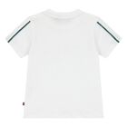 Younger Boys White Logo T-Shirt, 2, hi-res