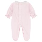 Baby Girls Pink & White Dot Babygrow, 1, hi-res