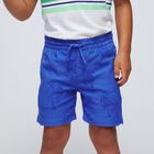 Boys Blue Palm Tree Shorts, 1, hi-res