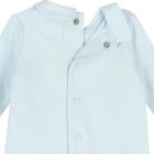 Baby Boys Blue Pleated Babygrow Set, 1, hi-res