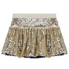 Girls Gold Reversible Sequins Skirt, 1, hi-res