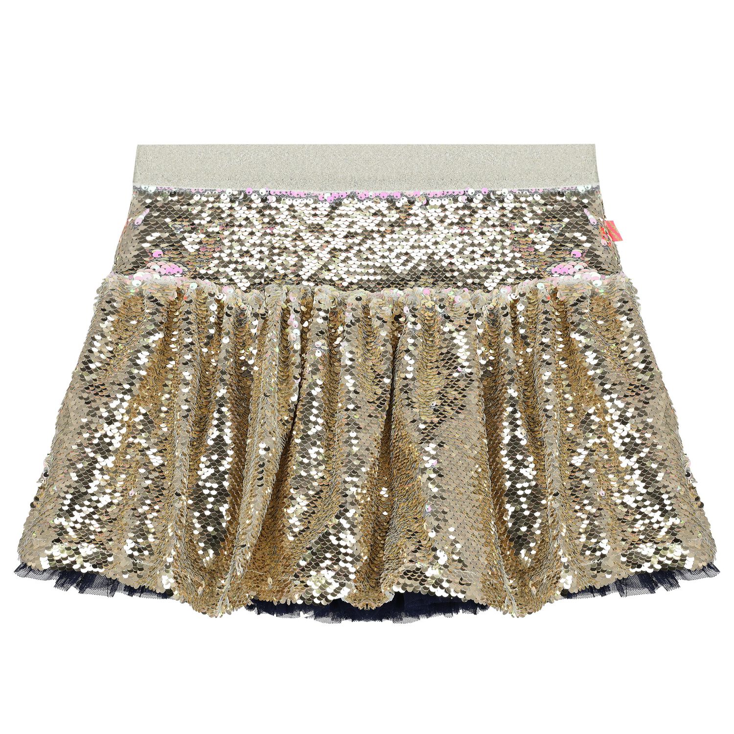 Girls Gold Reversible Sequins Skirt, 1, hi-res image number null