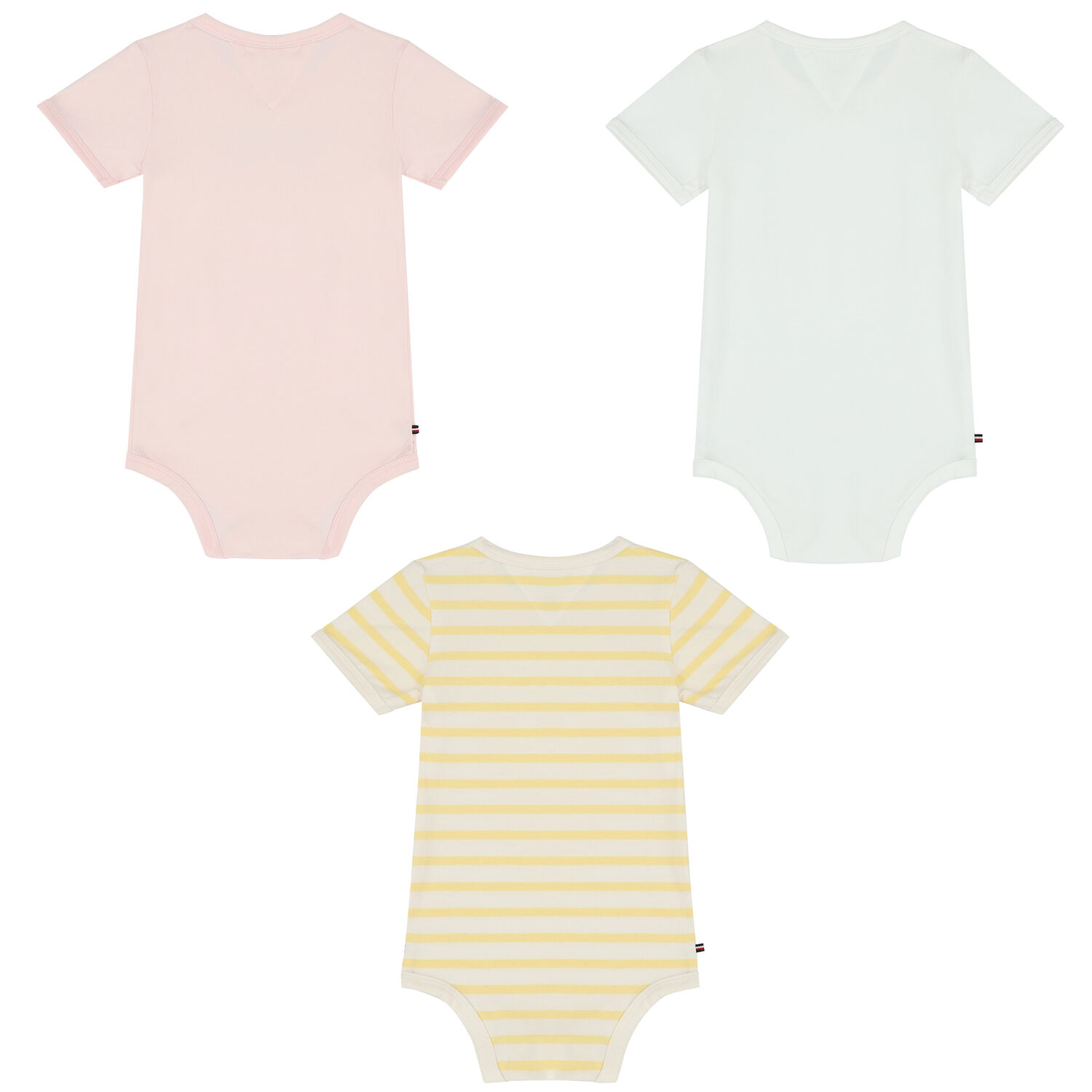 Baby Girls Multi-Colored Logo Bodysuits (3-Pack), 1, hi-res