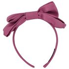 Girls Pink Bow Headband, 1, hi-res
