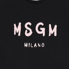Girls Black Logo T-Shirt, 4, hi-res