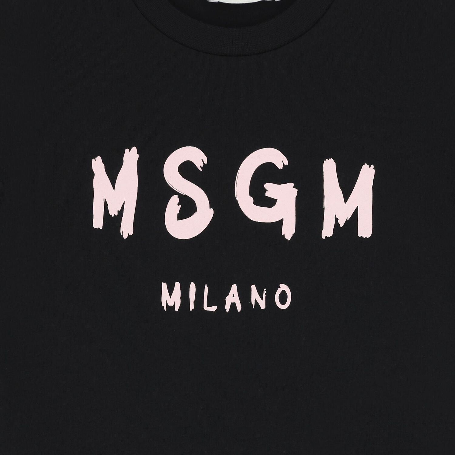 Girls Black Logo T-Shirt, 4, hi-res