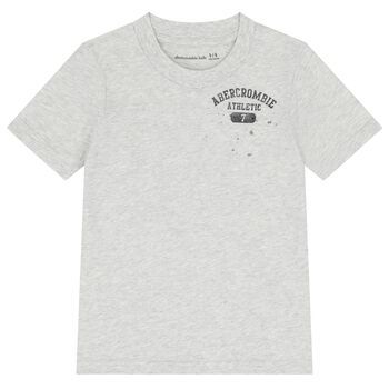 Boys Grey Logo T-Shirt