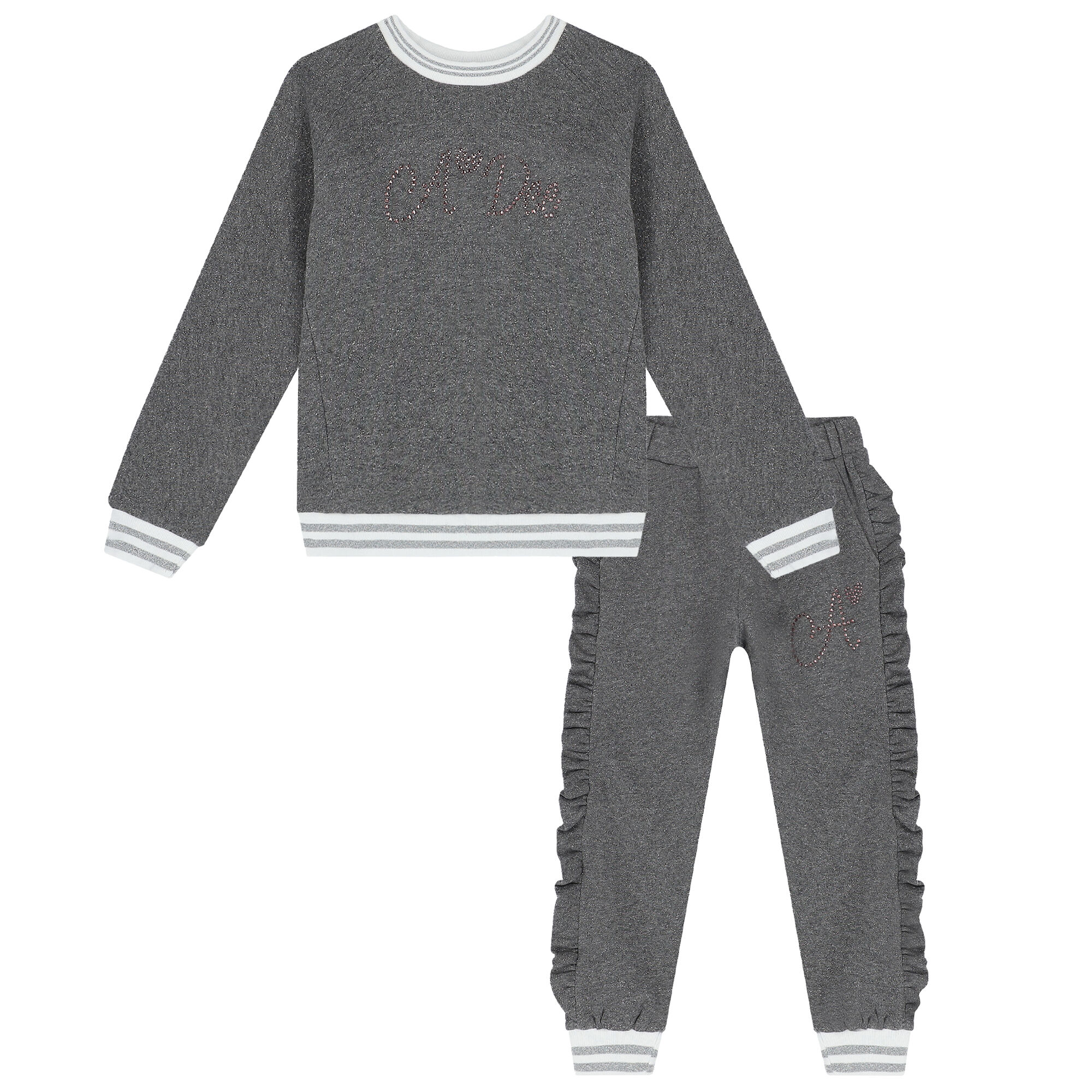 Grey sales tracksuit girls