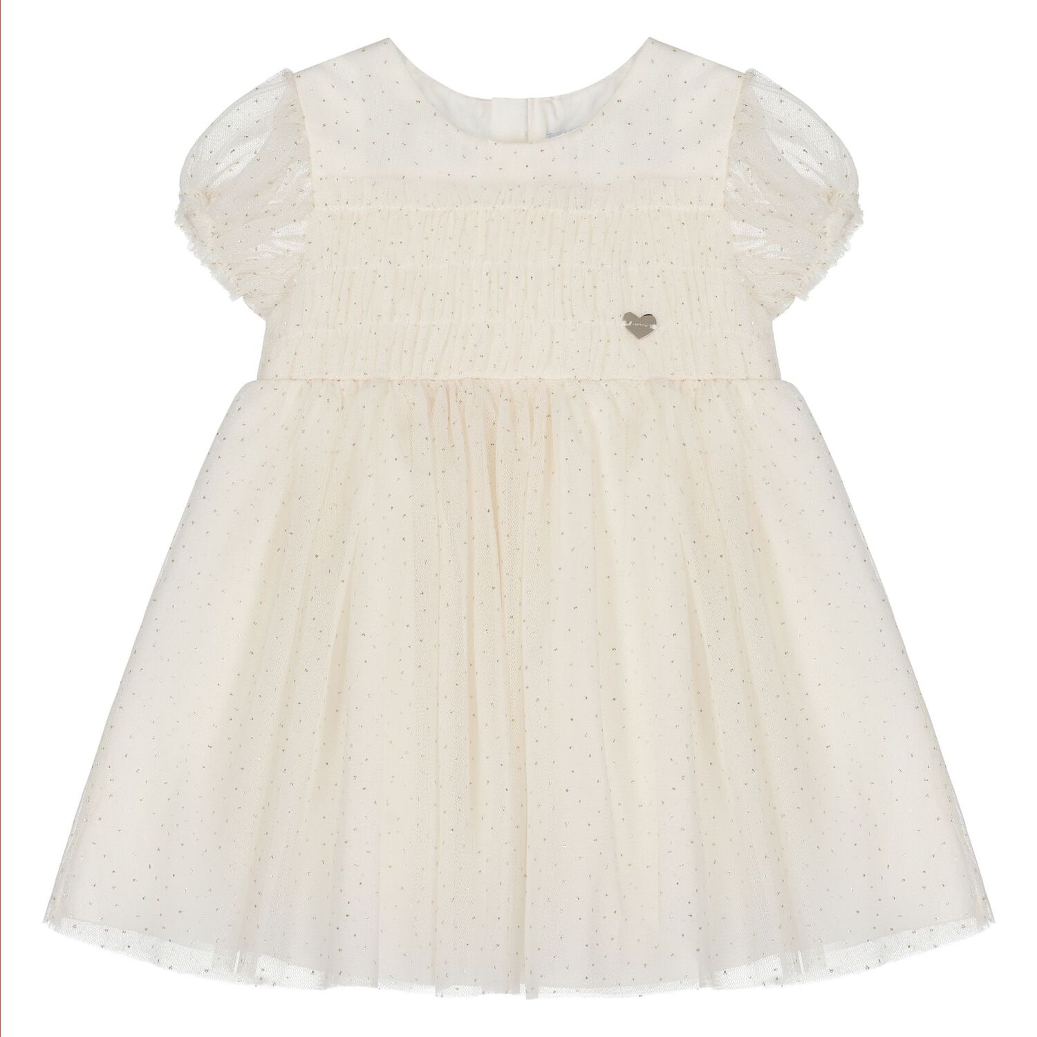 Younger Girls Ivory Tulle Dress Set, 2, hi-res