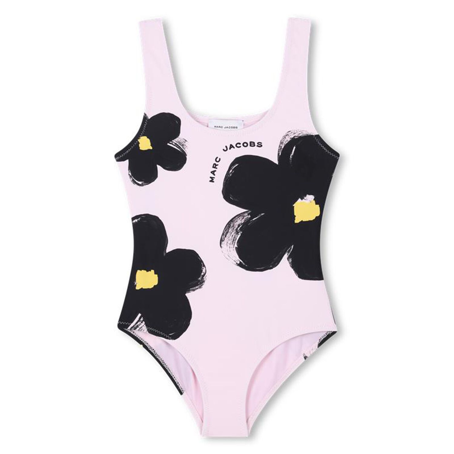 Girls Pink Daisy Swimsuit, 1, hi-res
