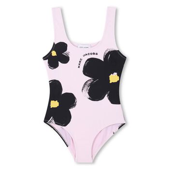 Girls Pink Daisy Swimsuit