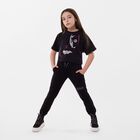Girls Black Batwoman T-Shirt, 1, hi-res