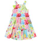 Girls Multi-Colored Bow Dress, 1, hi-res
