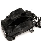 Girls Black Faux Leather Handbag, 1, hi-res