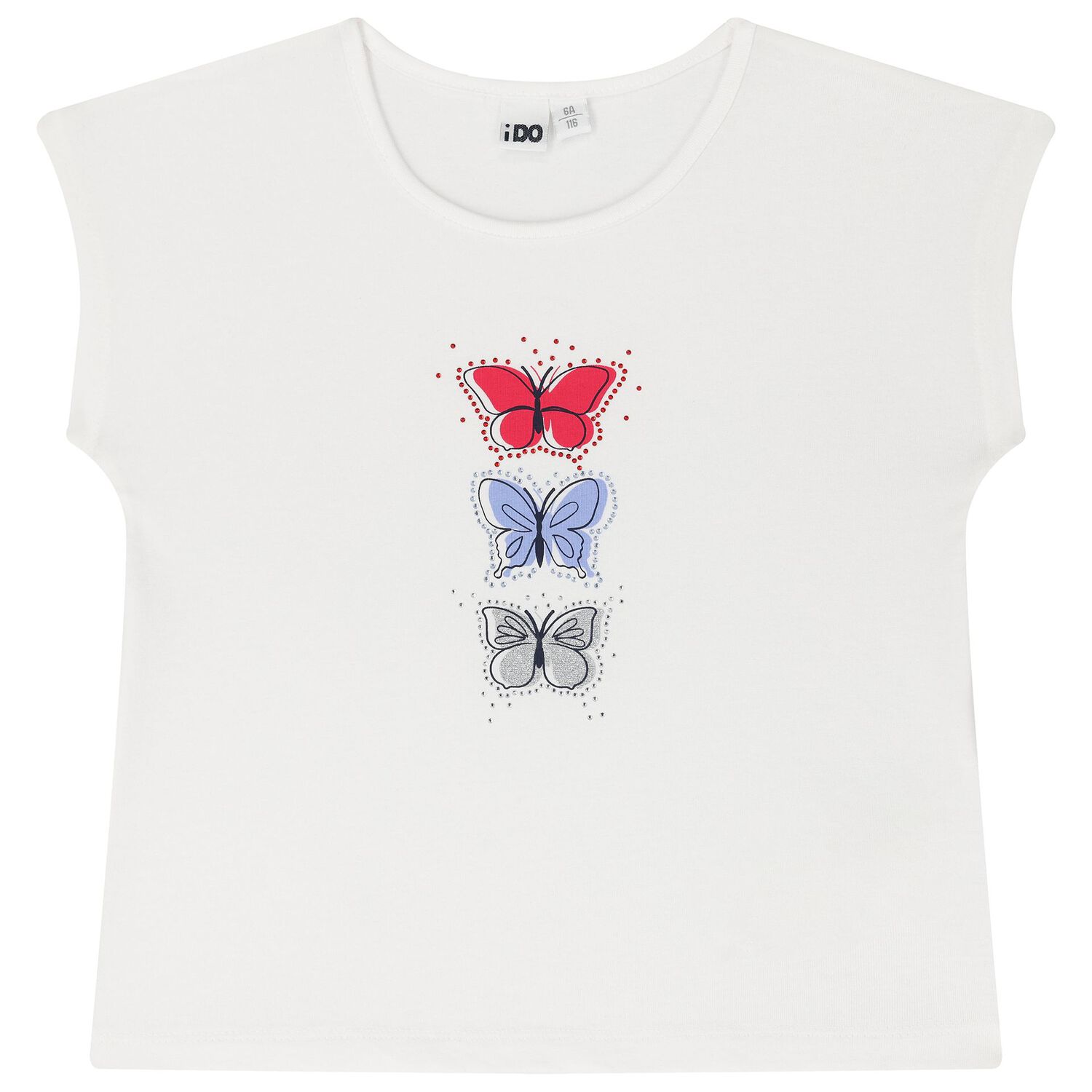 Girls White & Navy Blue Skort Set, 1, hi-res image number null