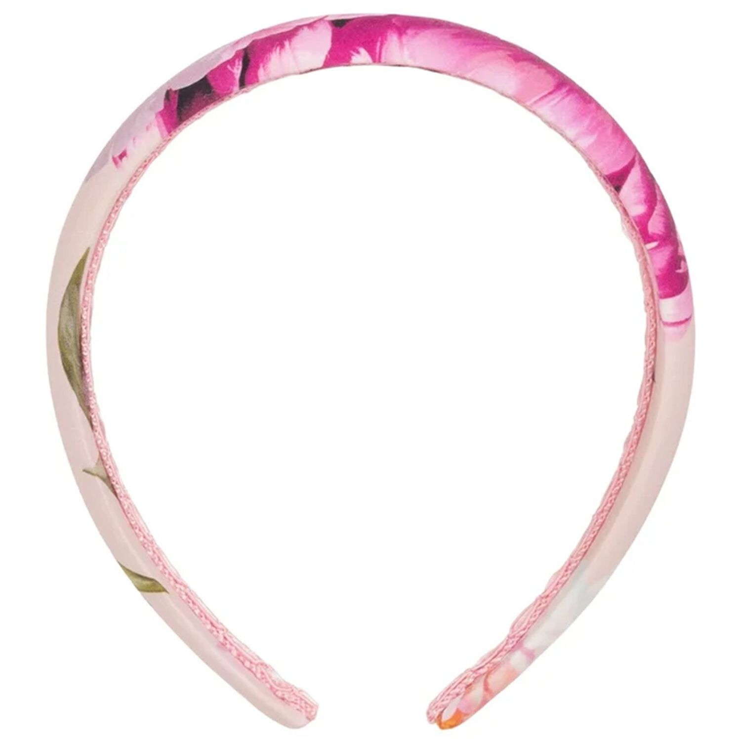 Girls Pink Peony Headband, 1, hi-res