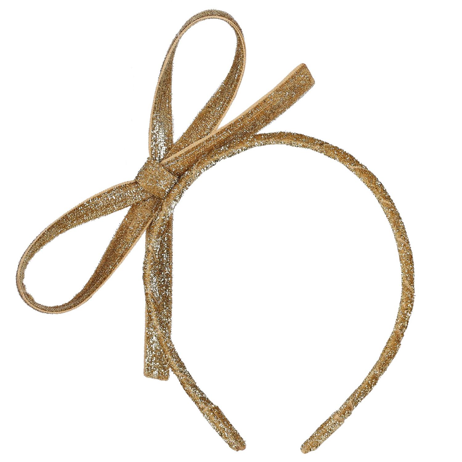 Girls Gold Bow Headband, 1, hi-res image number null