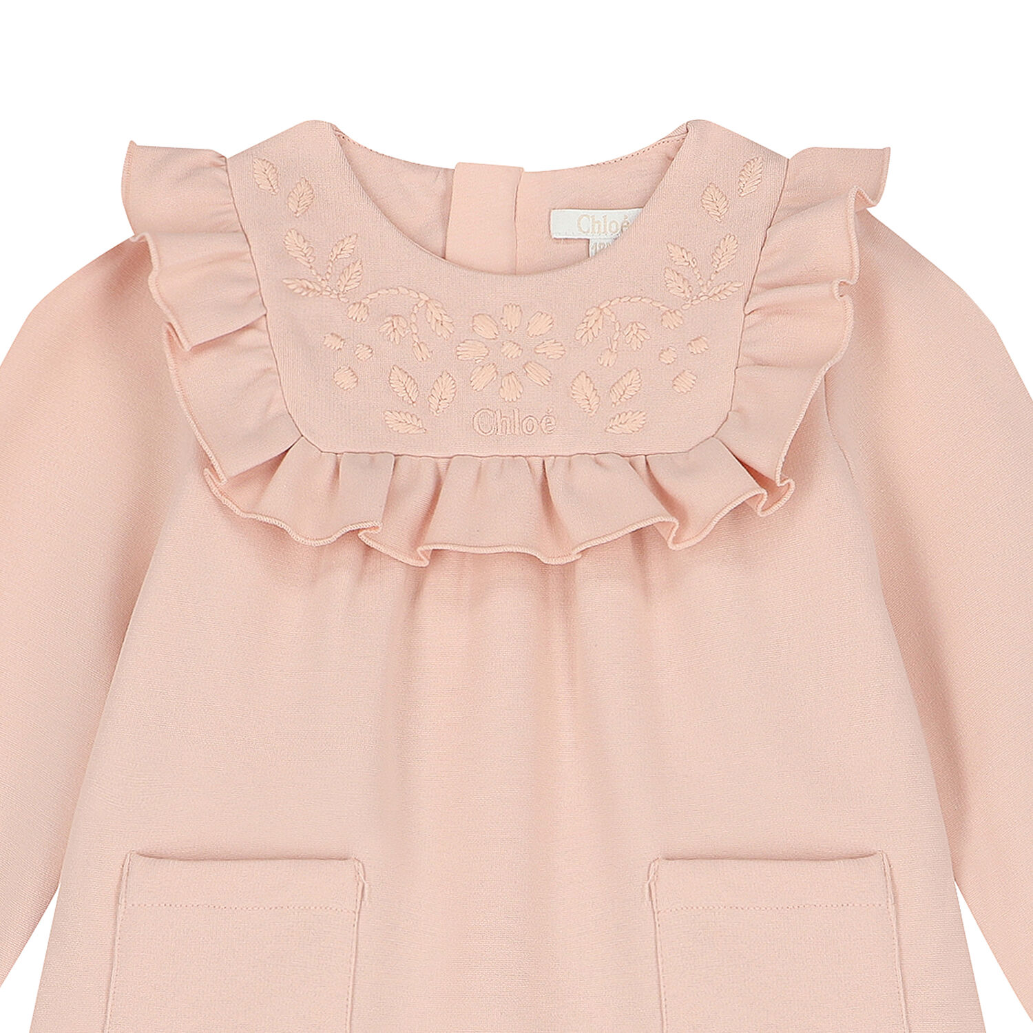 Younger Girls Pink Logo Dress, 1, hi-res