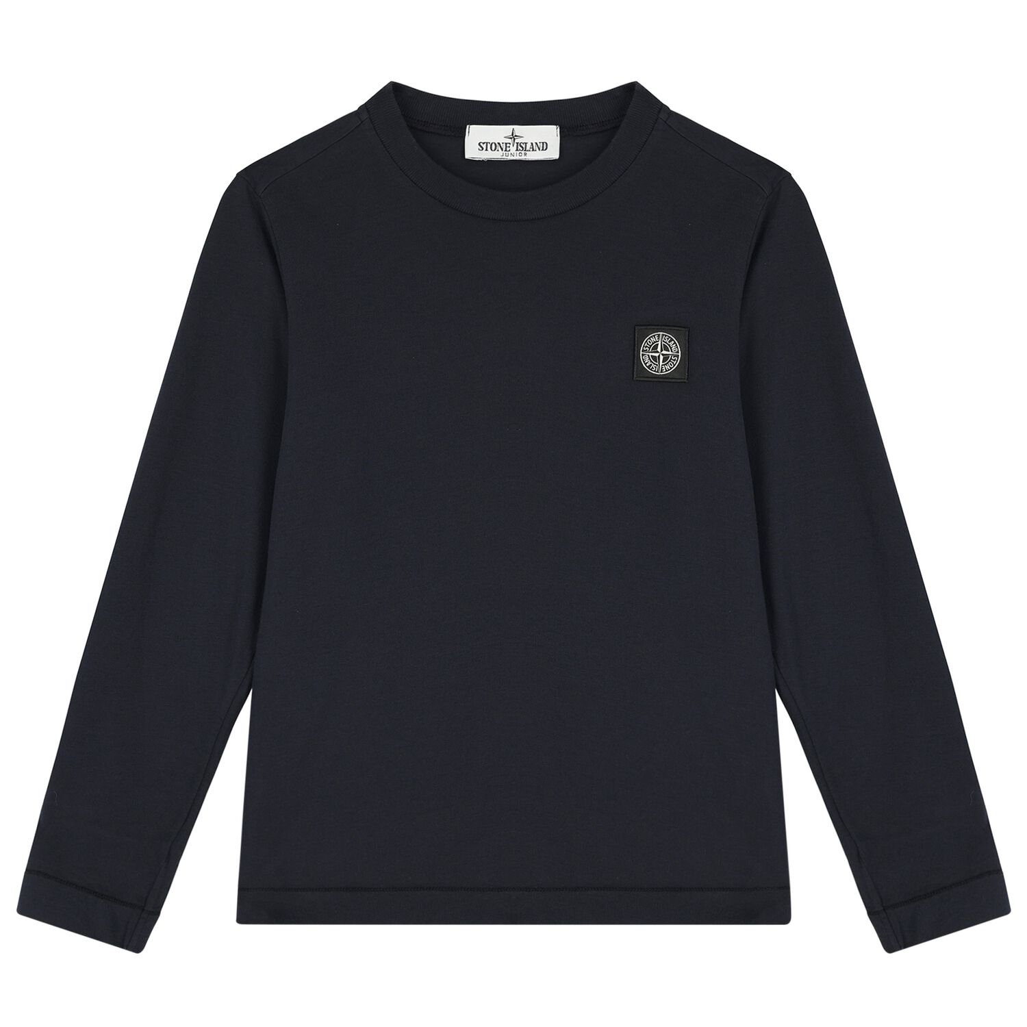 Boys Navy Blue Logo Long Sleeve Top, 1, hi-res image number null