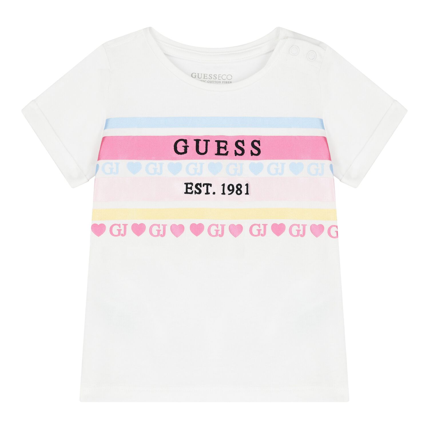 Baby Girls White Logo T-Shirt, 1, hi-res