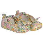 Baby Girls Yellow Floral Pre Walker Shoes, 1, hi-res