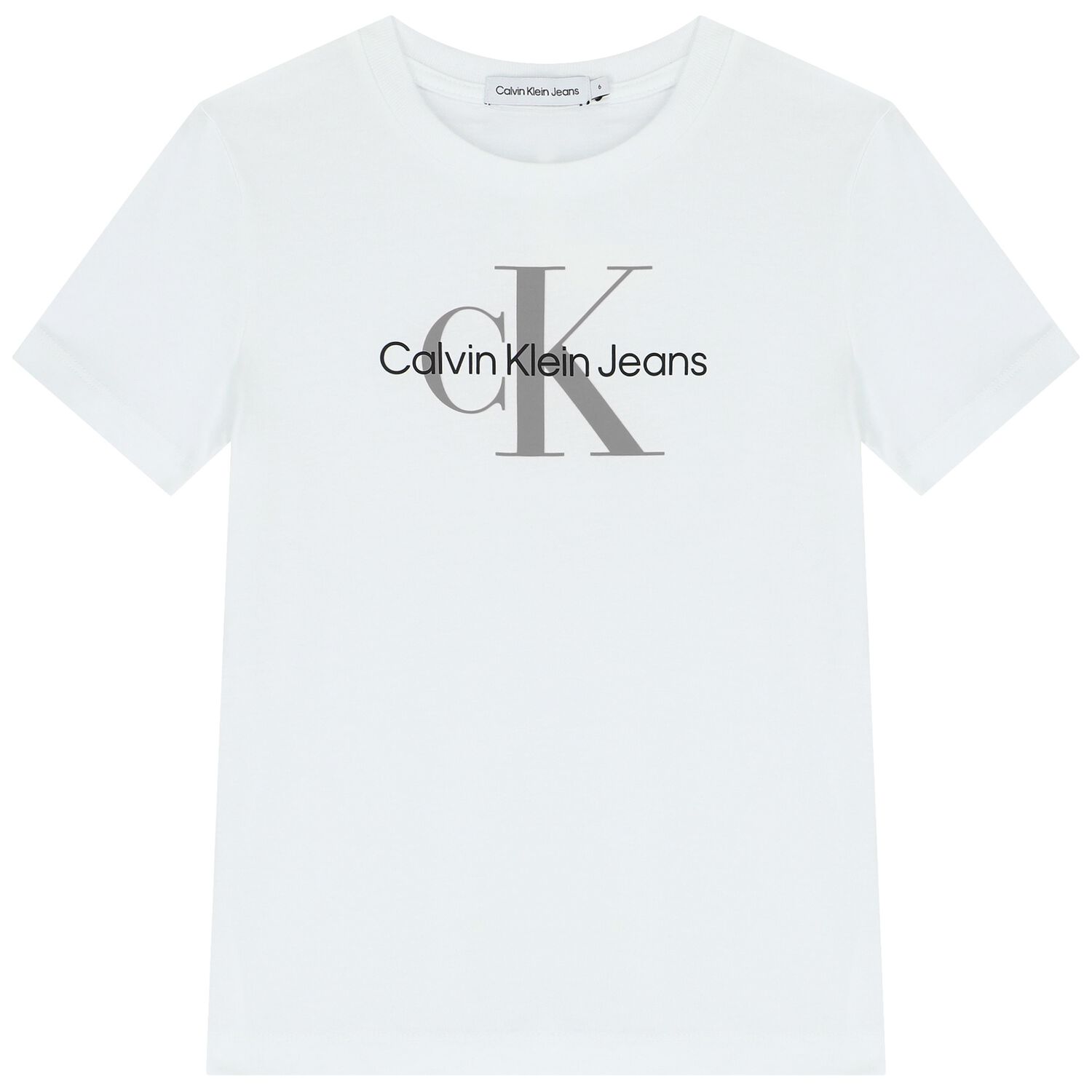 Boys White Logo T-Shirt, 8, hi-res image number null