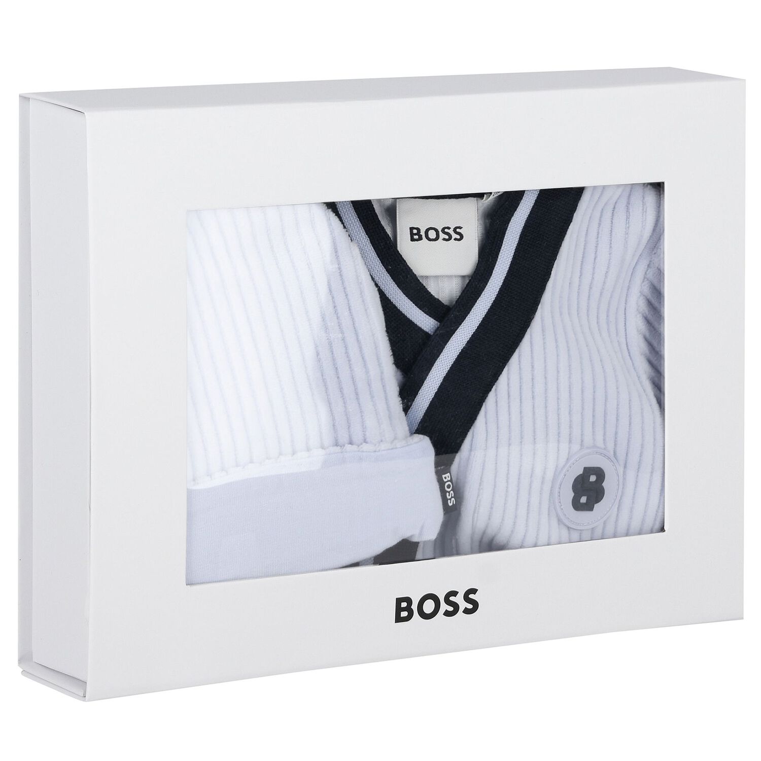 Baby Boys Blue Logo Babygrow Gift Set, 2, hi-res