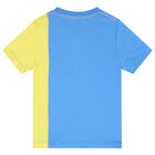 Boys Blue & Yellow Logo T-Shirt, 2, hi-res