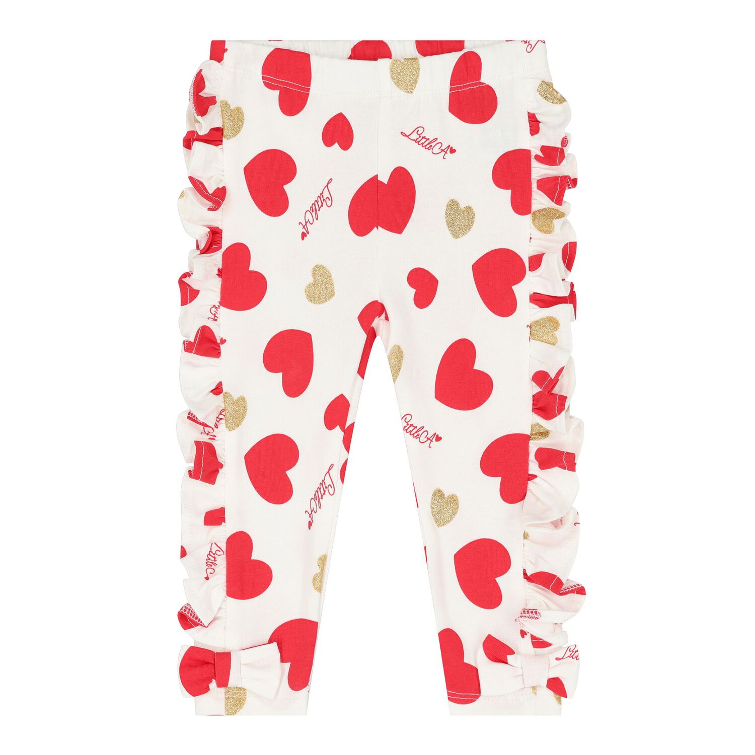 Baby Girls Red Heart Leggings Set, 1, hi-res image number null