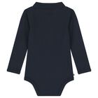 Baby Boys Navy Blue Logo Bodysuit, 1, hi-res