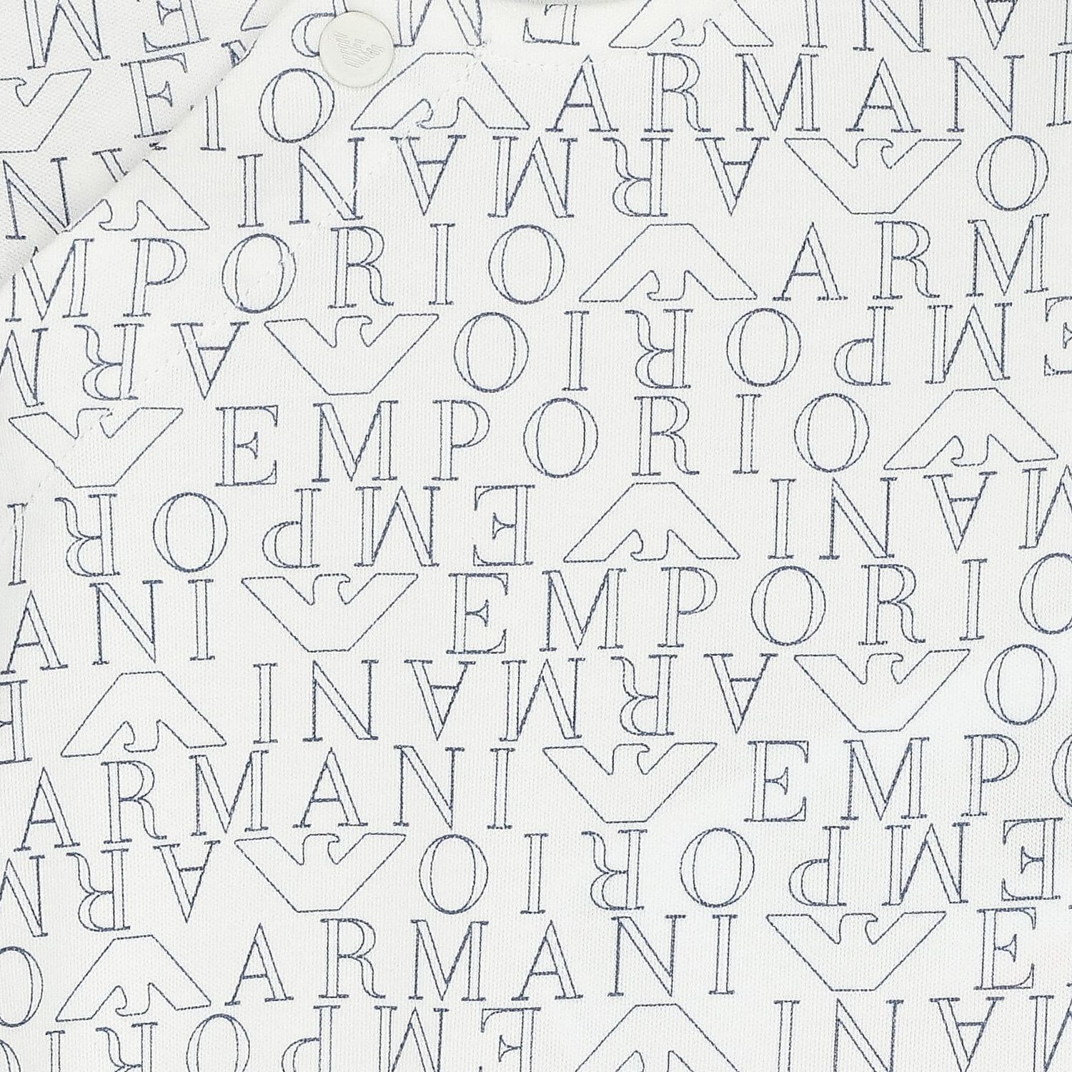 Baby Boys White & Navy Blue Logo Babygrow Set, 2, hi-res image number null