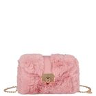 Girls Pink Faux Fur Handbag ( 21cm ), 2, hi-res