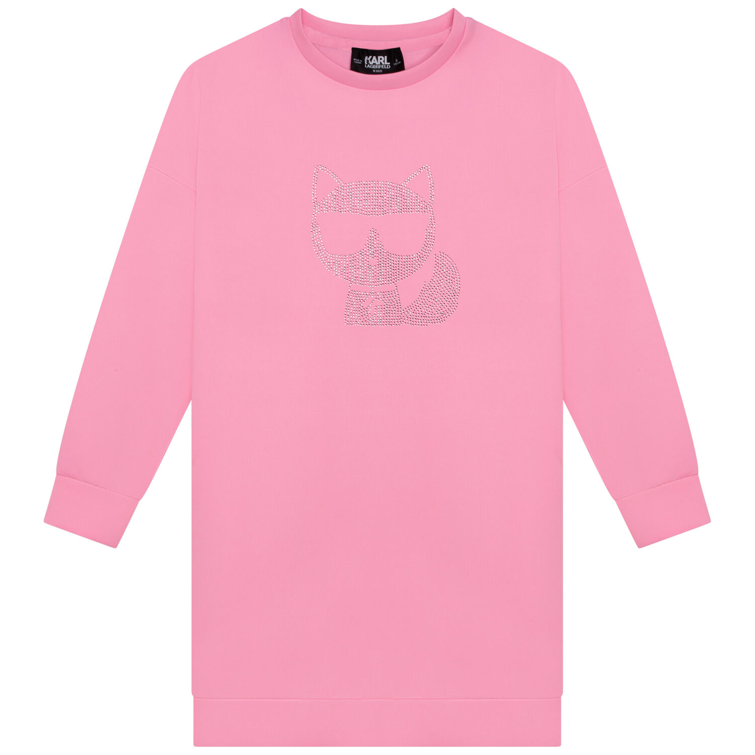 Girls Pink Choupette Logo Dress, 1, hi-res image number null