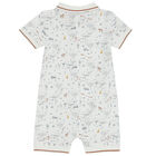 Baby Boys White Polo Romper, 1, hi-res