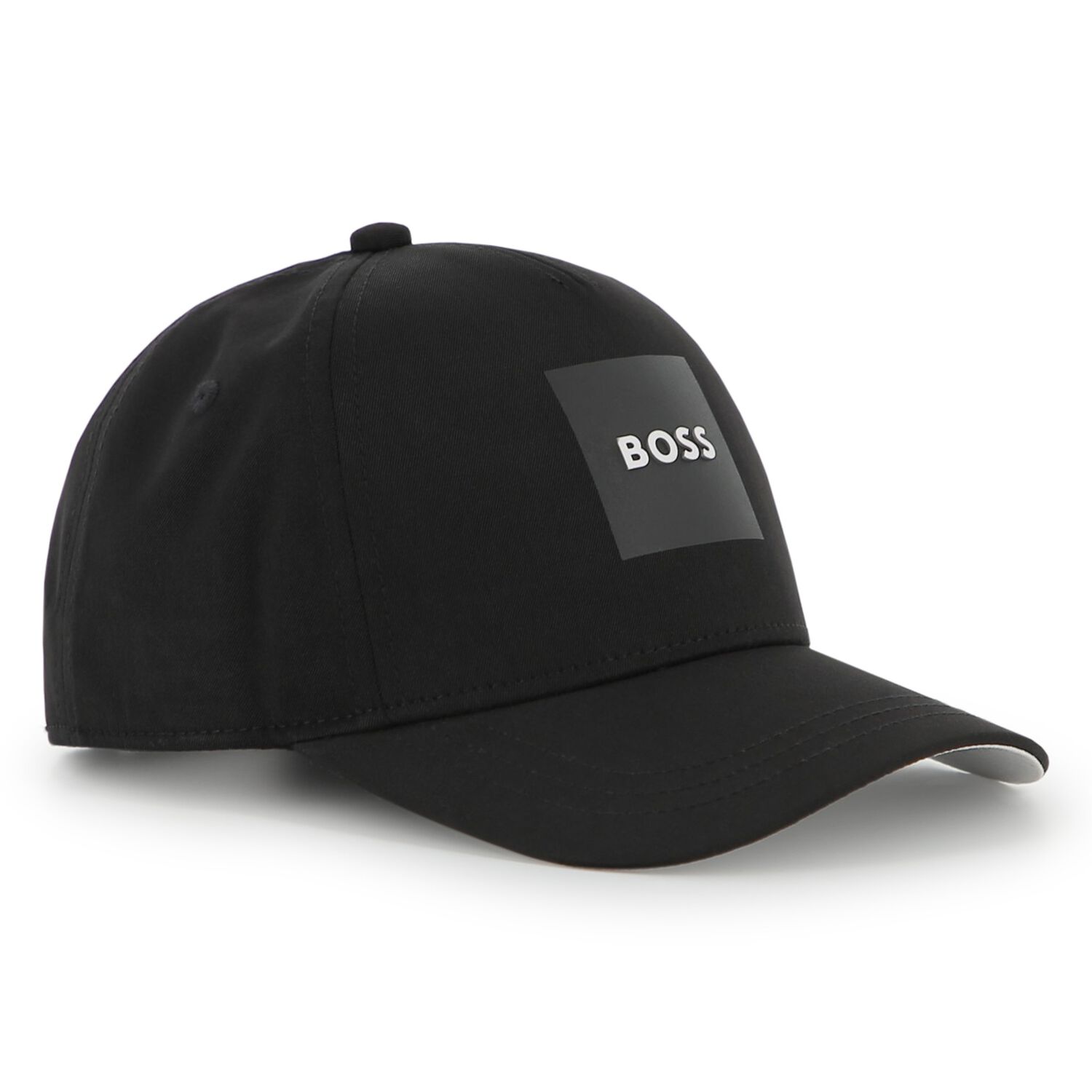 Boys Black Logo Cap, 1, hi-res