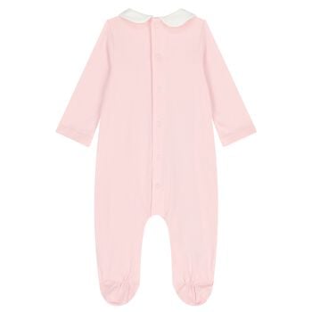 Baby Girls Pink Teddy Bear Babygrow