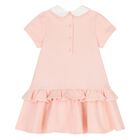 Younger Girls Pink Logo Dress, 1, hi-res