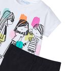 Girls White & Black Leggings Set, 3, hi-res