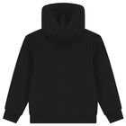 Boys Black Logo Hooded Top, 1, hi-res
