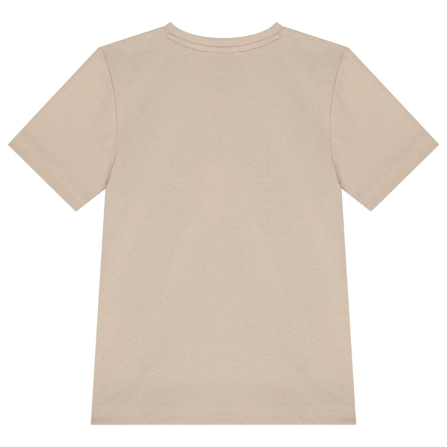 Boys Beige Logo T-Shirt, 1, hi-res image number null