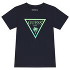 Boys Navy Logo T-Shirt, 3, hi-res