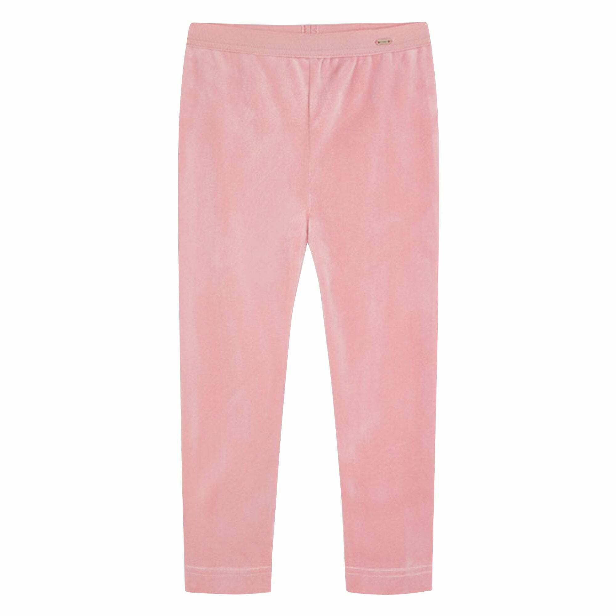 Mayoral Girls Pink Velvet Leggings Junior Couture UK