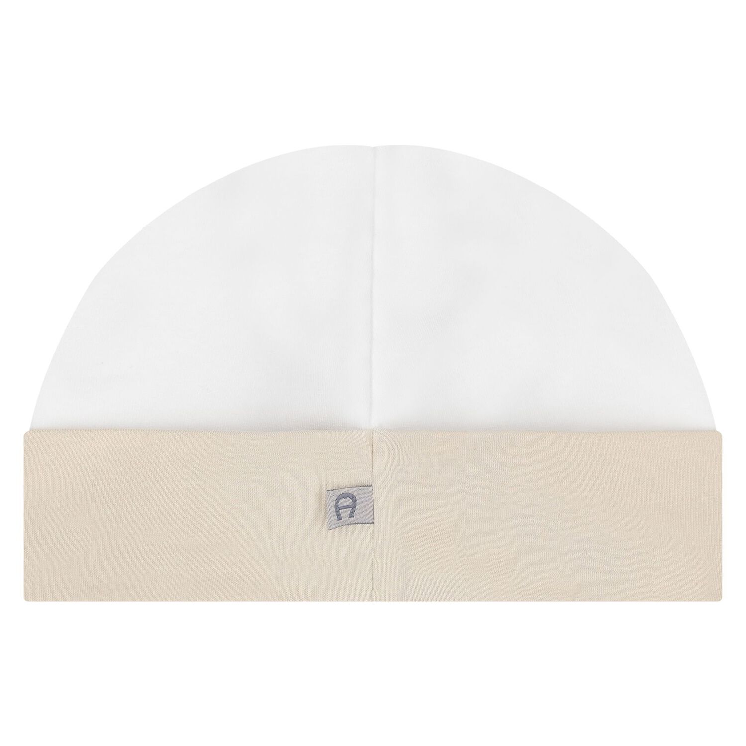 Beige & White Logo Babygrow, Hat & Bib Gift Set, 1, hi-res